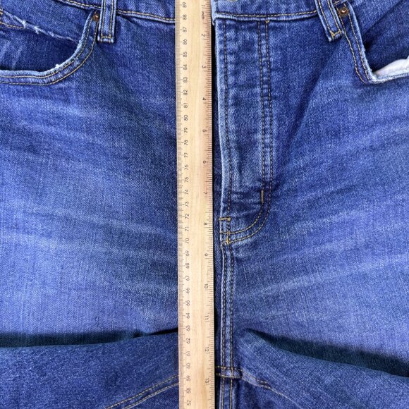 OLD NAVY Womens Extra High Rise Sky Hi Straight Blue Jeans Size 16 36x27 E625 - Picture 11 of 14